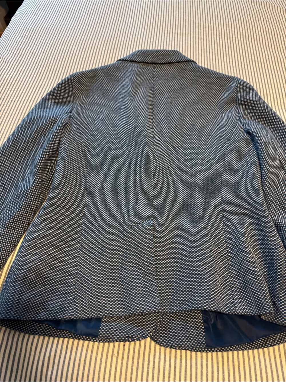 Talbots Blue Textured Two-Button Blazer - Picture 7 of 11
